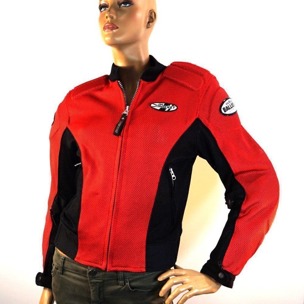 2 Joe Rocket Jackets Ballistic Series Armored Red Ion Mesh Womens Sz S VTG 2002